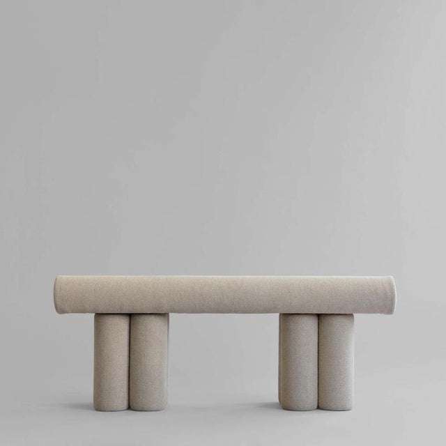 Sculptural Bench in Linen Design by Tommy Hyldahl For Sale - Image 6 of 7