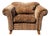Oversized Leopard Print Club Lounge Chair | Rolled Arms & Camelback Crest | Includes Bolster Pillow For Sale