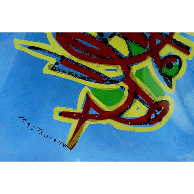 20th Century Art Glass Plaque with High-Fired Geometric Decoration by Umberto Mastroianni, 1980s For Sale - Image 9 of 16