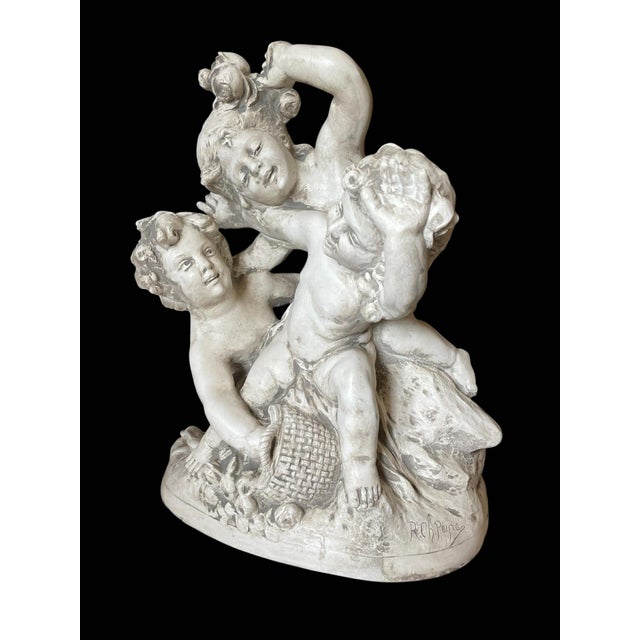 Early 20th Century Raphael Charles Peyre (1872-1949) Figural Sculpture Titled 'Bataille De Fleurs' For Sale - Image 11 of 18