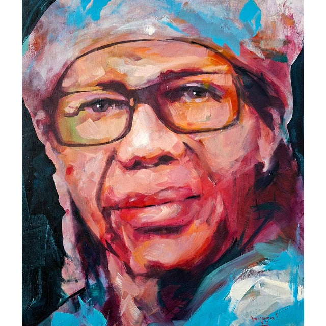 Jimenez, Inspiration Nile Rodgers, Oil on Canvas For Sale