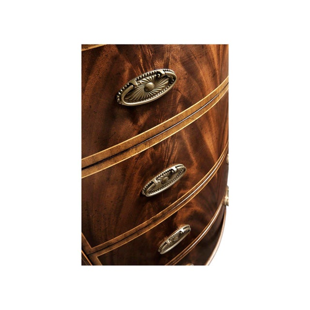 Traditional Georgian Mahogany Demilune Chest of Drawers For Sale - Image 3 of 5