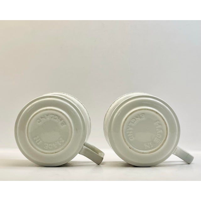 Ceramic 1930s “Shakespeare's Sonnets” Scenic Coffee Cups- a Pair For Sale - Image 7 of 10