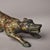 1960s Antique Chinese Bronze Gold-Inlaid Mythical Beast (Wolf/Dog) Sculpture For Sale - Image 5 of 10