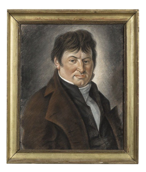 French Artist, Portrait of a Gentleman, 1811, Pastel, Framed