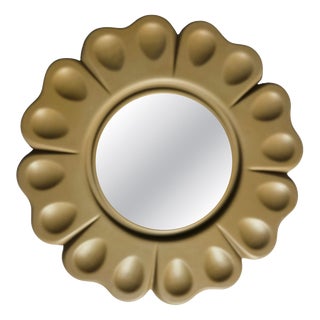 Mid-Century Flower Wall Mirror, Italy, 1970s For Sale