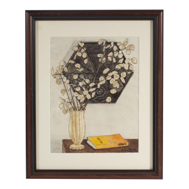 1990 Watercolor Still Life Painting Signed by James Spencer Russell For Sale