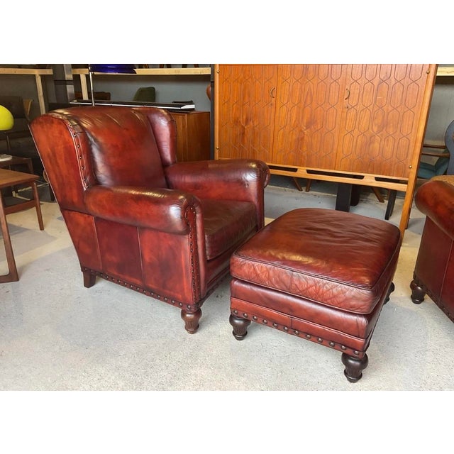 Wesley Hall Chairs with Ottoman, Set of 3 For Sale - Image 14 of 18