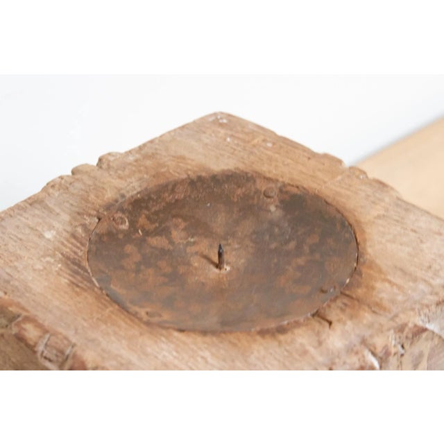 French Milo Antique French Colonial Candle Holder For Sale - Image 3 of 6