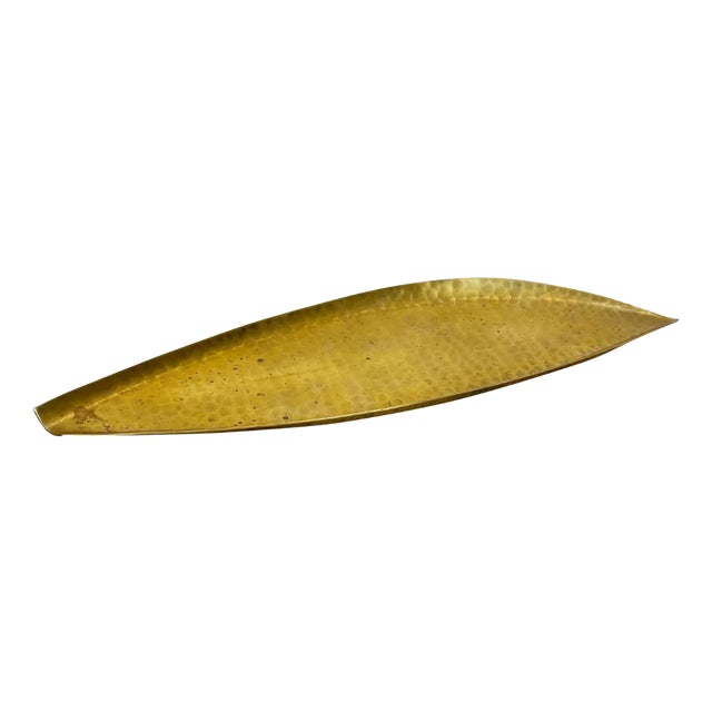 Large Brass Shell Plate, Auböck & Hagenauer Era, Germany, 1950s For Sale