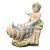 Antique Rococo Porcelain Bisque Putto Cherub W/Conch Spill Vase/Small Planter For Sale