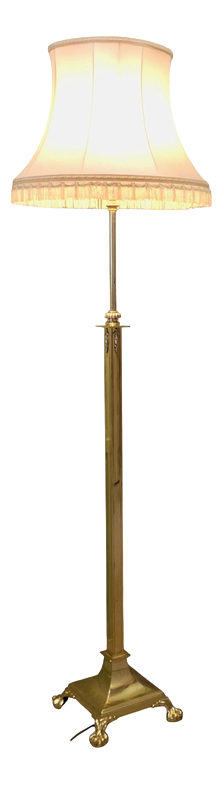 Vintage Telescopic Brass Floor Lamp, 1930