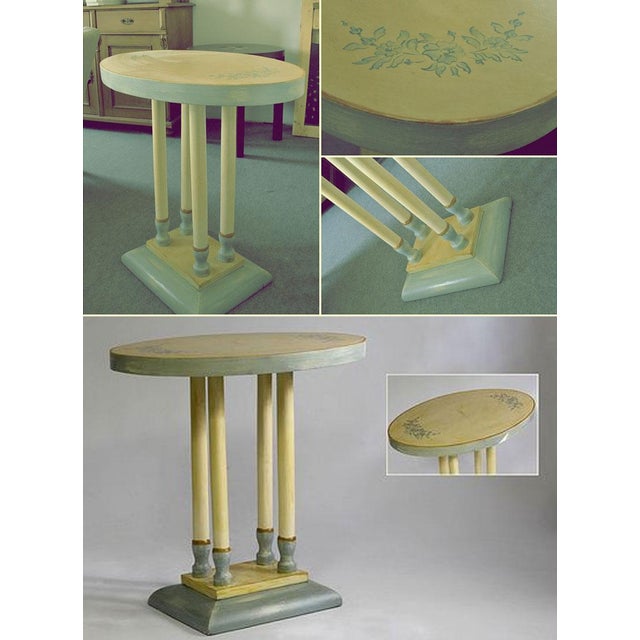 Art Deco Hand-Painted Side Table, 1930s For Sale - Image 6 of 7