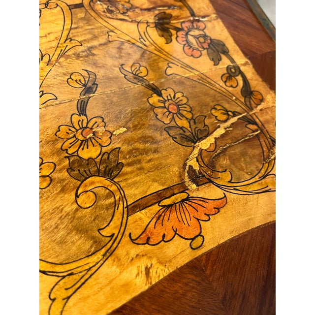 Mid-Century French Louis XV Style Marquetry Side Tables For Sale - Image 11 of 16