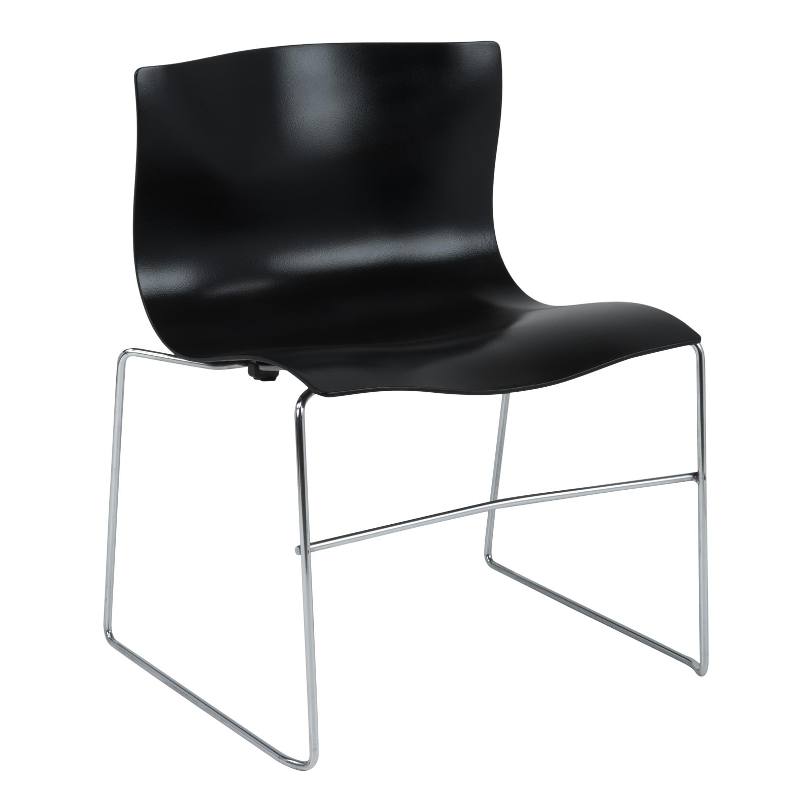 Knoll Handkerchief Chair Lella & Massimo Vignelli Black Stacking Chairish