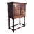 19th Catalan Spanish Cabinet on Stand in Carved Walnut and Iron Stretcher For Sale