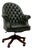 English Classic Green Chesterfield Director's Chair For Sale