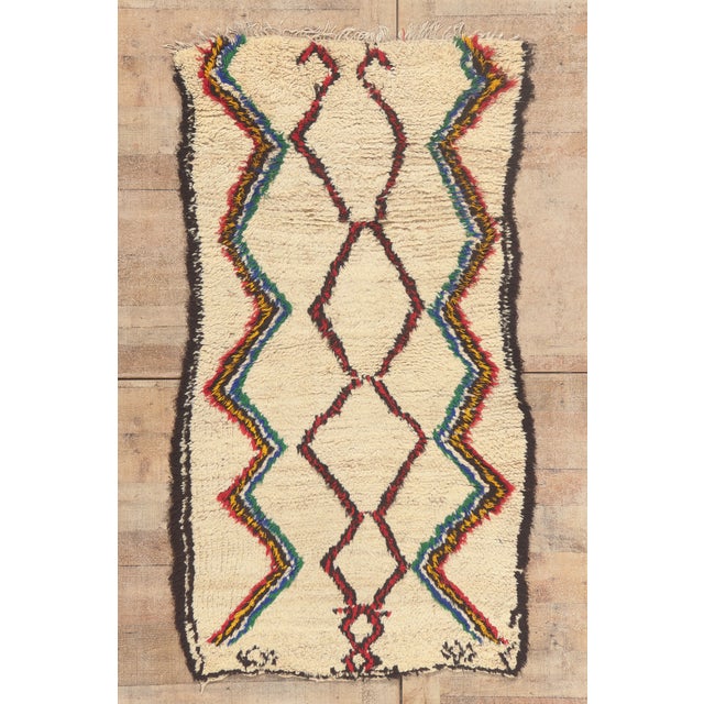 Vintage Azilal Moroccan Rug, 03'02 X 05'10 For Sale - Image 10 of 10