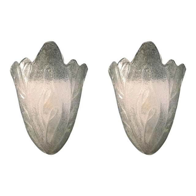 1980s Graniglia Shield Sconces, a Pair For Sale