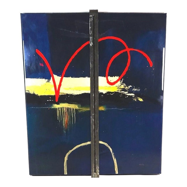 Scott Hile Huge Mid Century Modern Abstract Painting Sculpture For Sale