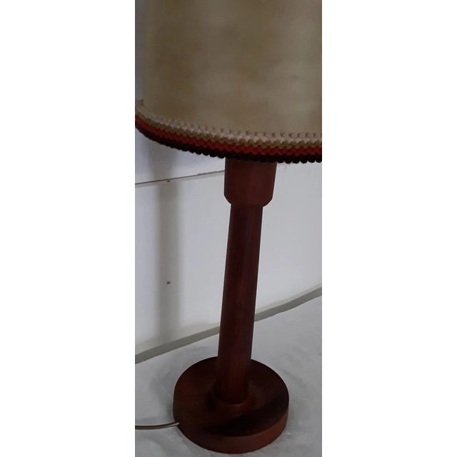 Solid Teak Table Lamp, 1970s For Sale - Image 4 of 7