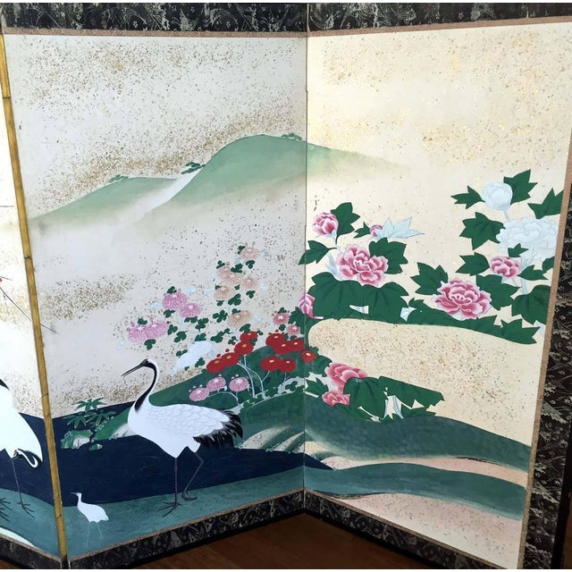 Pair of Rare Antique Japanese Folding Screens with Provenance For Sale In Atlanta - Image 6 of 10