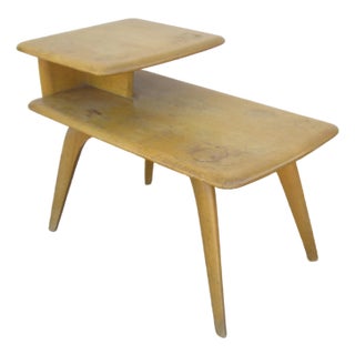 1940s Heywood Wakefield 2 Tier Step Side Table For Sale