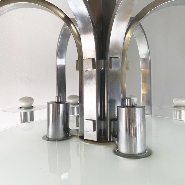 Austrian Art Deco Chandelier with Twelve Lights in Metal and Glass, 1920s For Sale - Image 18 of 18