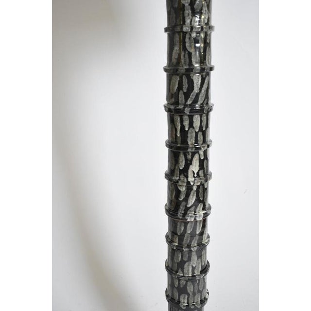 Inle Grey and Black Ceramic Floor Lamp Barracuda Edition For Sale - Image 5 of 6