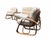 1960s Small Rattan and Curved Bamboo Sofa and Armchairs from Dal Vera, Italy, 1960s, Set of 3 For Sale - Image 5 of 11