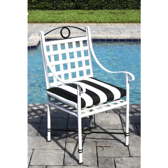 Modern Vintage Black & White Set of 6 Armchairs in Grand Style After Mario Papperzini -Rare Find! For Sale - Image 3 of 8
