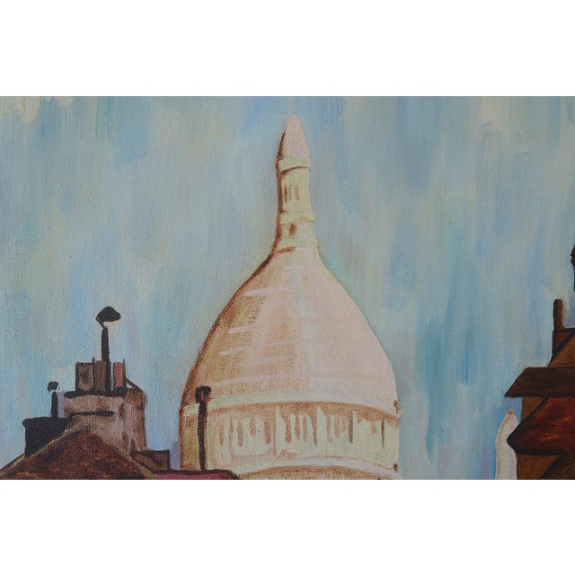 Mid Century Doris Dearhart Paris Montmartre Sacré-Cœur Painting For Sale - Image 10 of 14