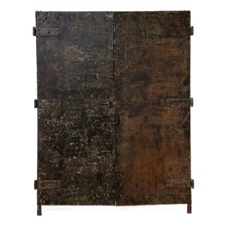 Monumental Antique Industrial Steel Cabinet For Sale