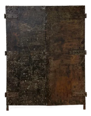 Monumental Antique Industrial Steel Cabinet