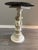 Mid-Century Modern Restored Vintage Cherub Pedestal in Green Marble Top, With Oak Restoration Instead of Cork For Sale - Image 3 of 8