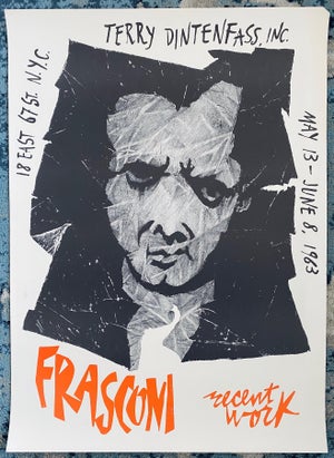Antonio Frasconi, 1963 Vintage Lithograph Poster Antonio Frasconi Terry Dintenfass Gallery NYC, 1963