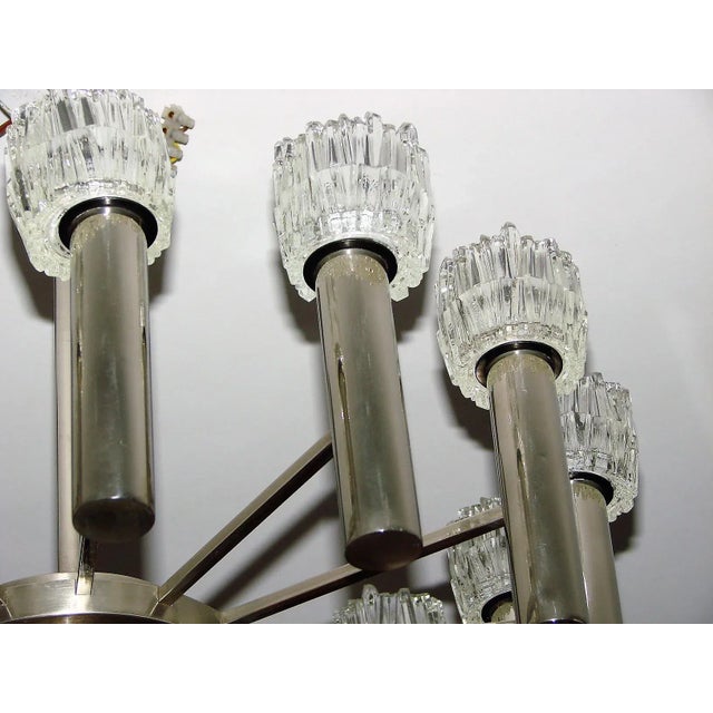 Vintage Metal Chandelier by Scolari, 1970s For Sale - Image 3 of 12