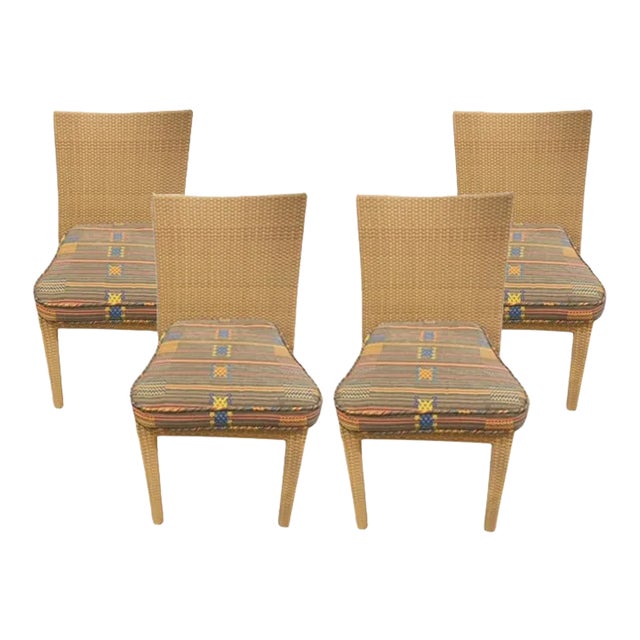 Outdoor Kettal Wicker Side Chairs - Set of 4 For Sale