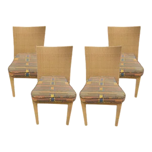 Outdoor Kettal Wicker Side Chairs - Set of 4