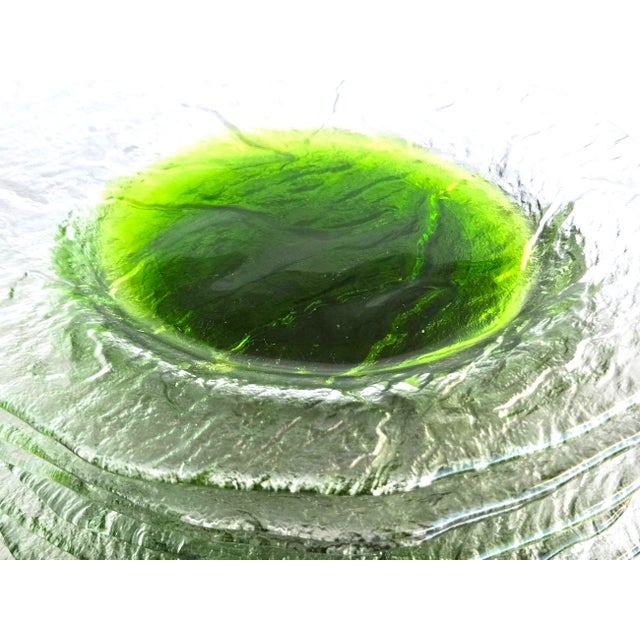 Glass 1970s Textured Glass Pertti Santalahti Humppila Kivi Dinner Plates, Set of 12 For Sale - Image 7 of 16