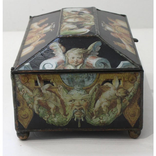 Metal Jewelry Box New York's Willan F Decoupage For Sale - Image 7 of 13