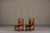 Brown Vintage Sculptural Dining Chairs, France, 1960s, Set of 2 For Sale - Image 8 of 15