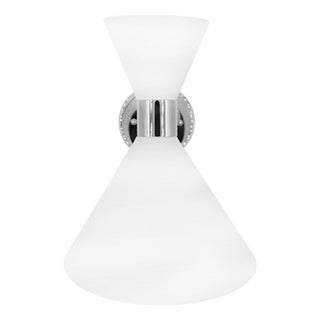 Matthew Izzo Home August White Metal and Nickel Wall Sconce For Sale