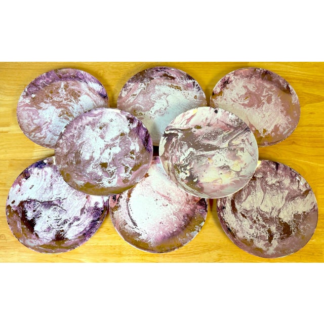 Sascha Brastoff 'Surf Ballet -Pink' for Jill Stevens Miami Beach, Service For 8 For Sale - Image 9 of 12