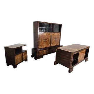 Office Furniture Set by Emil Gerstel, 1930s, Set of 3 For Sale