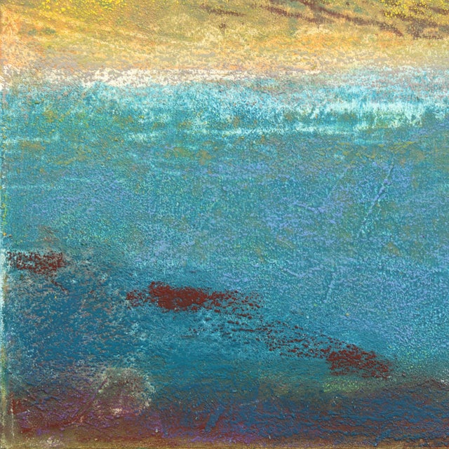 Awh 337 - Abstract Minimalist Textured Layered Colorfield Oil Painting on Canvas Original Artwork by Bernhard Zimmer For Sale - Image 4 of 9