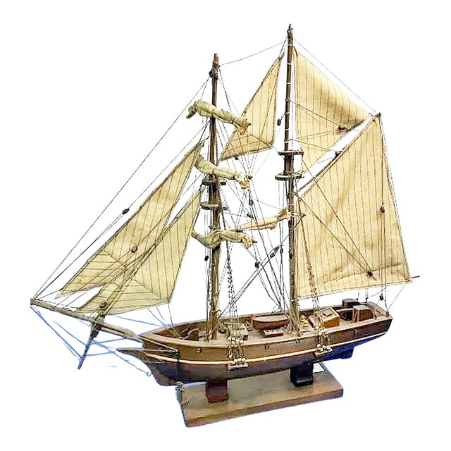 Vintage Halcon Model Sailing Ship For Sale