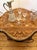 Wood Vintage Colonial Sorrento Farfalla Drop Leaf Serving Trolley with Inlaid Brass Ornaments and Round Hinged Top, 1950s For Sale - Image 7 of 18