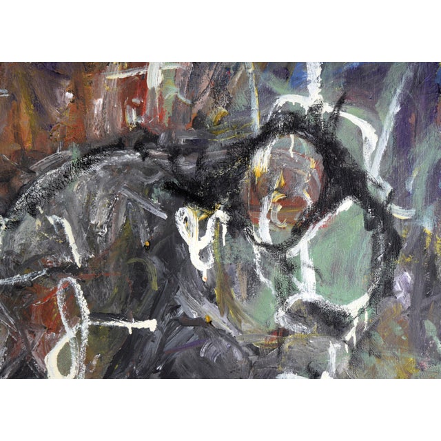Large Scale Neo-Expressionist Figurative Composition in Oil by Daniel David Fuentes For Sale - Image 4 of 9