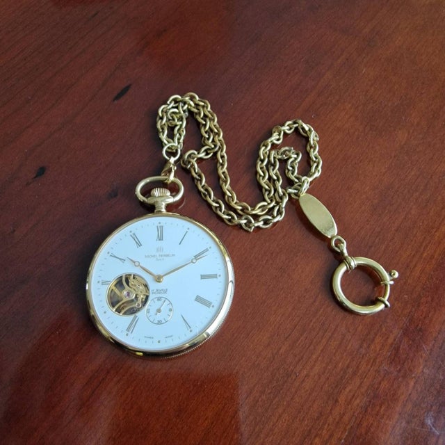 Vintage Pocket Watch with Jewelry by Michel Herbelin, Paris For Sale - Image 4 of 7